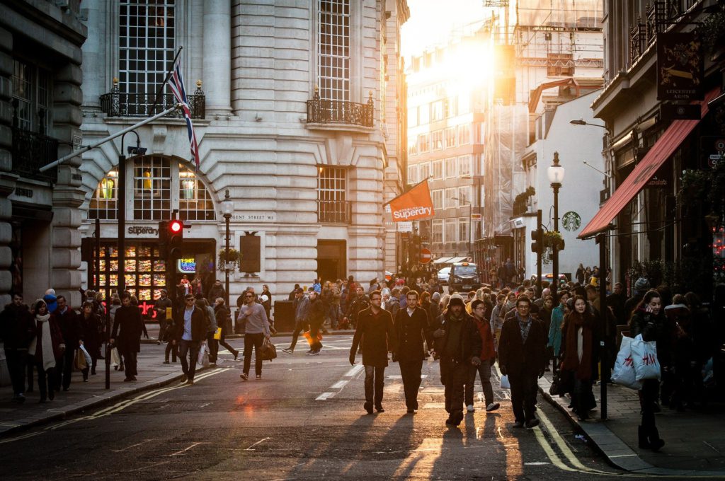 London roads crowded