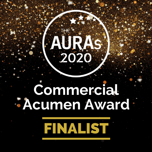 The Aurasm 2020 awards advertisment on a sparkling background