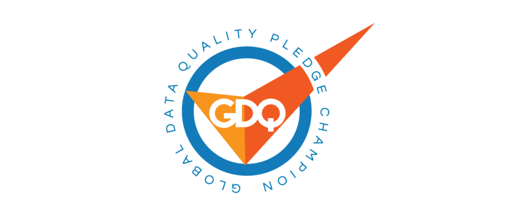 An image of the Global Data Quality Excellence Pledge Seal, representing high standards in data quality and integrity